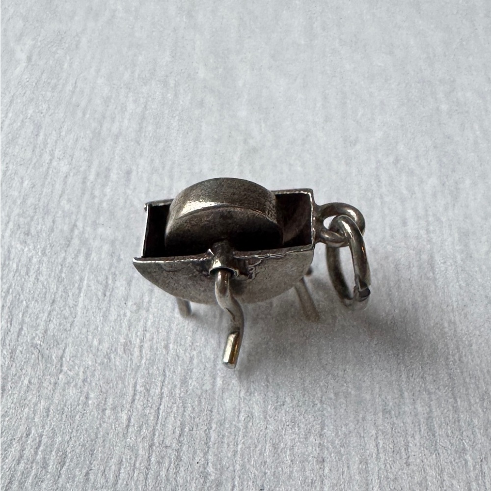 Sterling Silver Articulated Grindstone 3D Charm for Bracelet